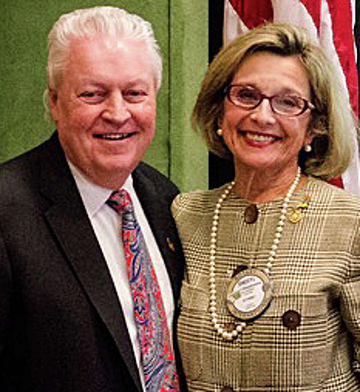 "Sheryl Shaughnessey Day" in Fairfield was recently declared by First Selectman Michael Tetreau in recognition of civic contributions by Shaughnessey, right, a longtime member of the Fairfield Rotary Club.
