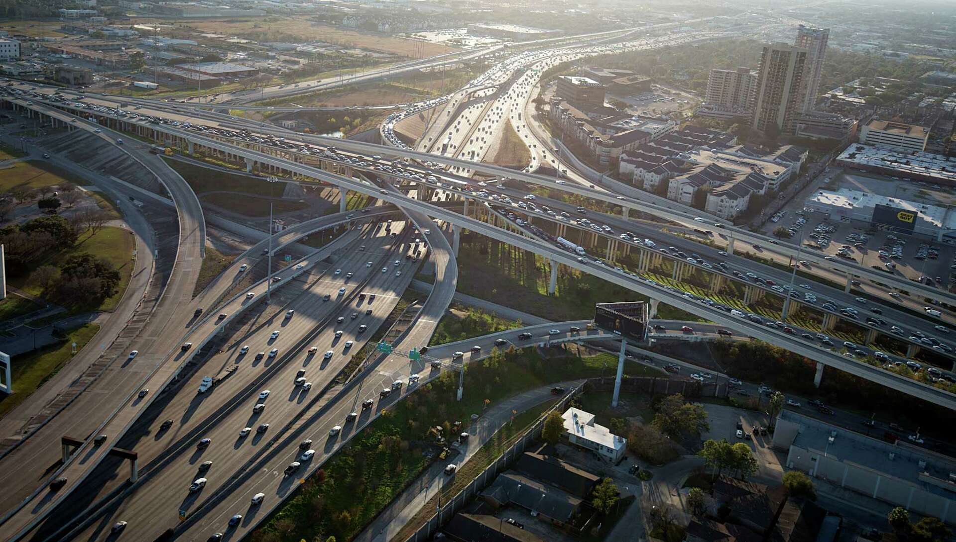 Houston Freeway Interchanges Highway Interchange Houston Texas