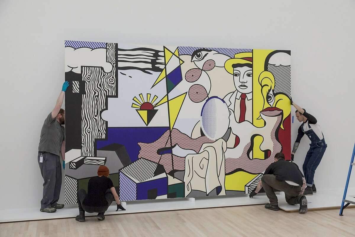 roy lichtenstein figures with sunset