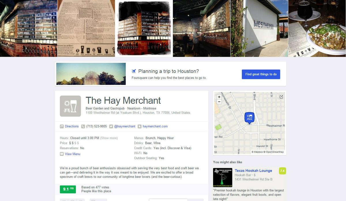 19. The Hay Merchant 1100 Westheimer Road (at Yoakum Blvd.) Houston, Texas, 77006