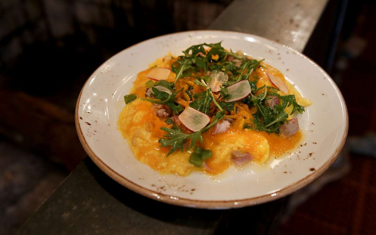 For Super Bowl 50 One Market Restaurant is serving a Denver Omelet, the establishment is located inside Super Bowl City at the foot of Market Street as seen on Thursdays.  January 28, 2016, in San Francisco, California.