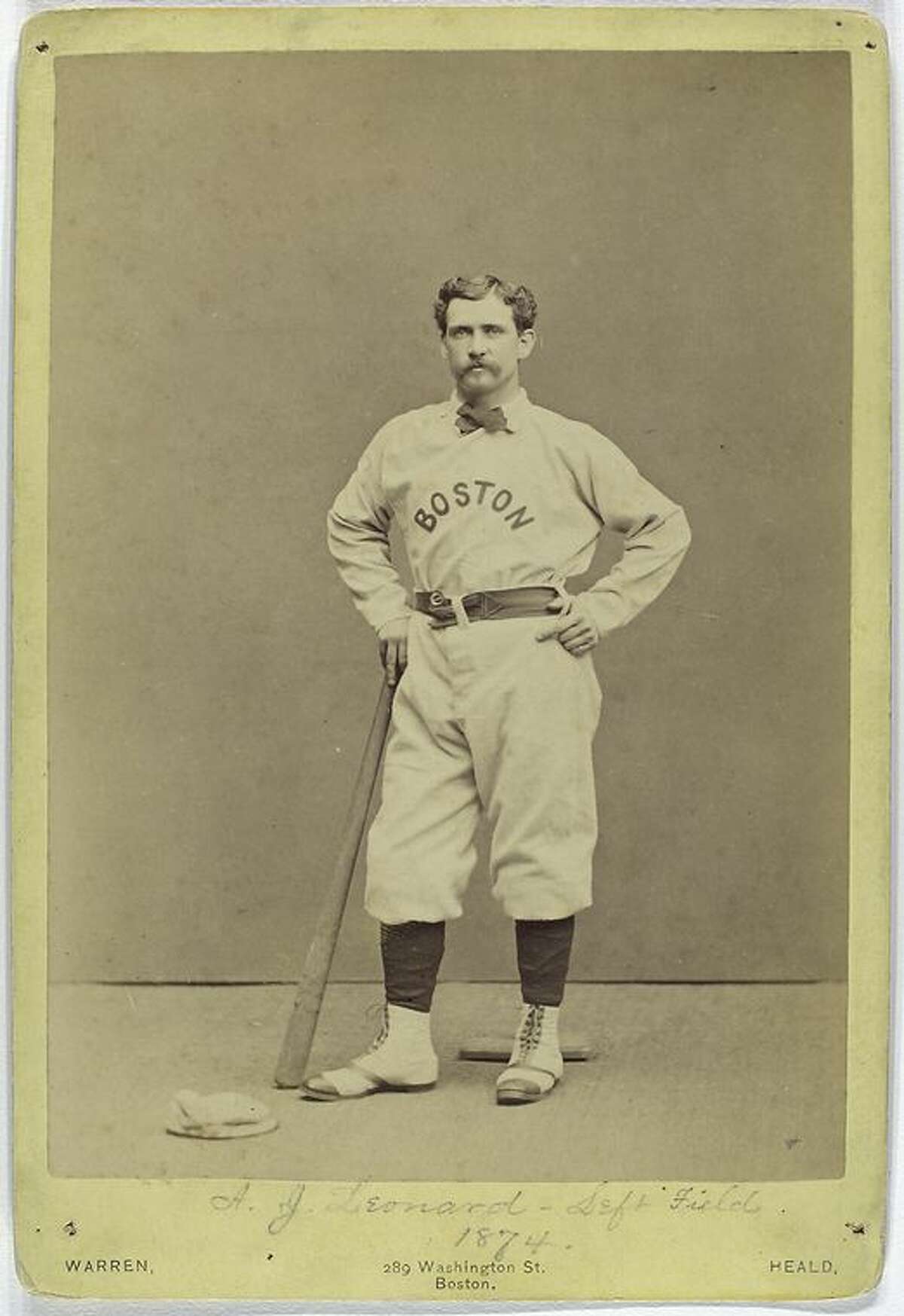 After one season with the Olympics, Andy Leonard played seven seasons with the Boston Red Stockings, helping the team win six pennants. The Red Stockings eventually became the Boston Braves, the team that exists today as the Atlanta Braves.
