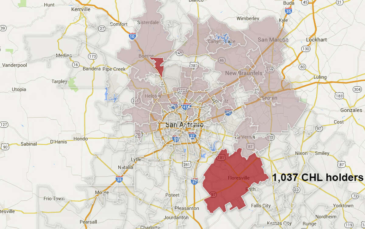 The 30 San Antonio ZIP codes with the highest number of concealed carry ...