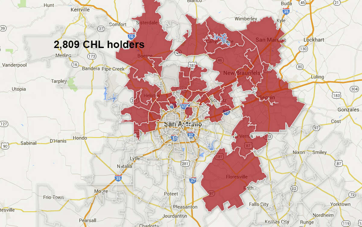 30 neighborhoods where the most CHL holders live in the San Antonio area