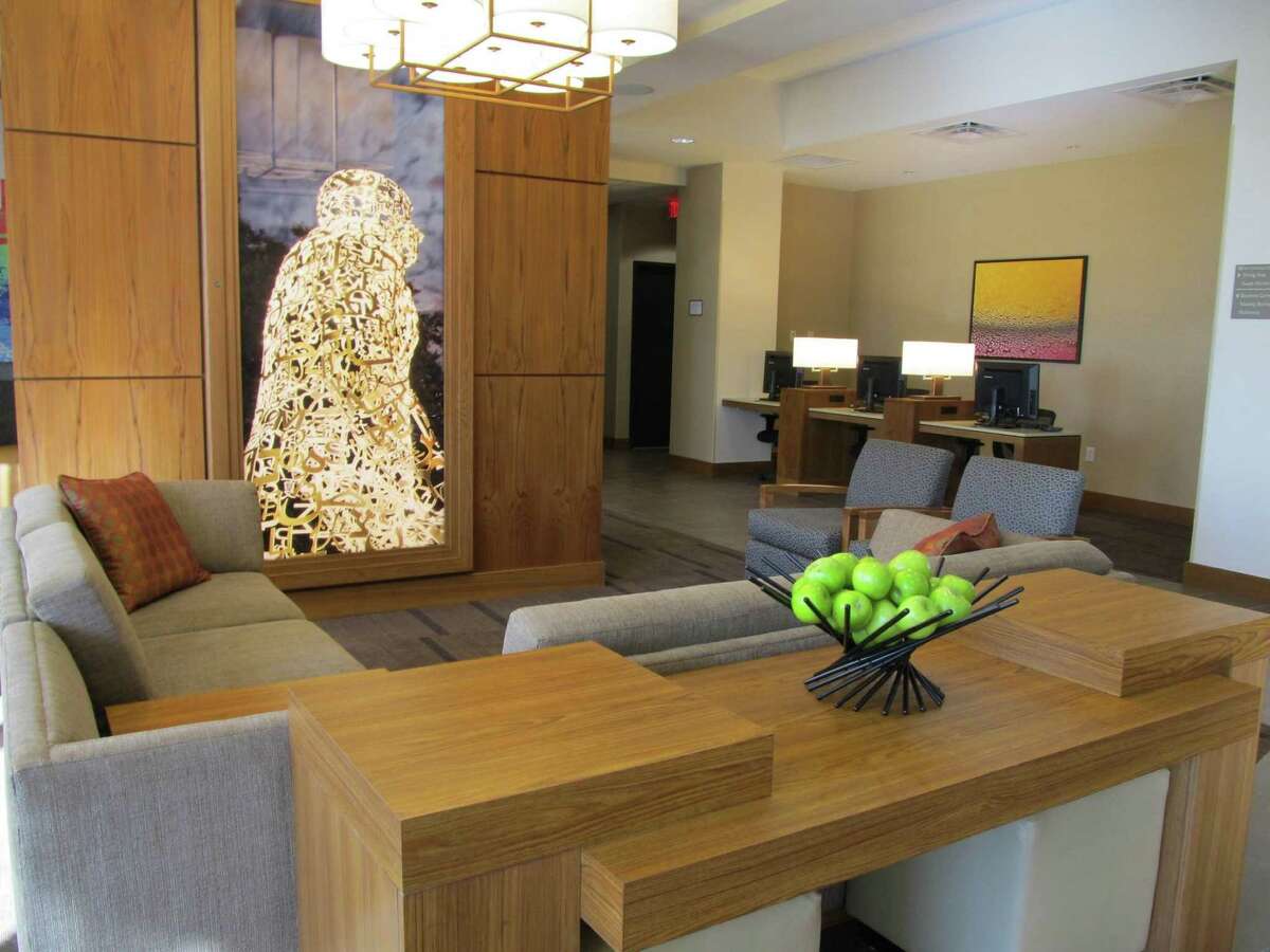 The lobby of the new Hyatt Place Houston Galleria. Atlanta-based Songy Highroads has opened the 157-room hotel at 5252 W. Alabama.