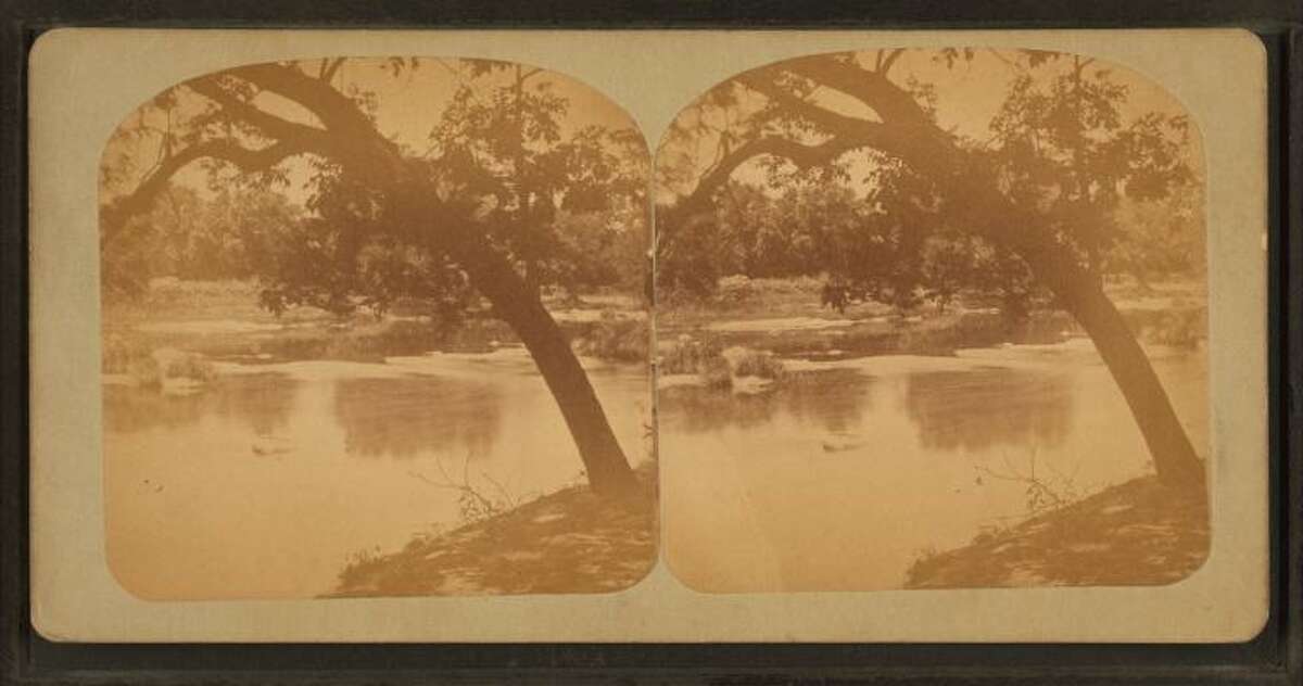 San Antonio RiverStereoscopic view, 1876-1879