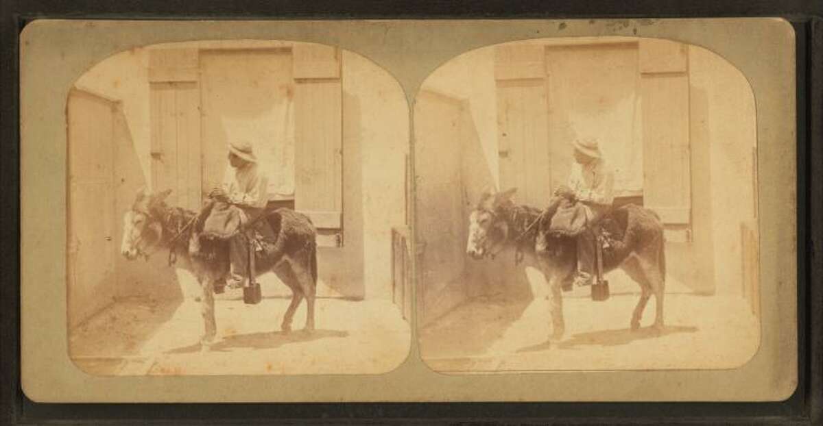 Mexican beggar Stereoscopic view, 1876-1879