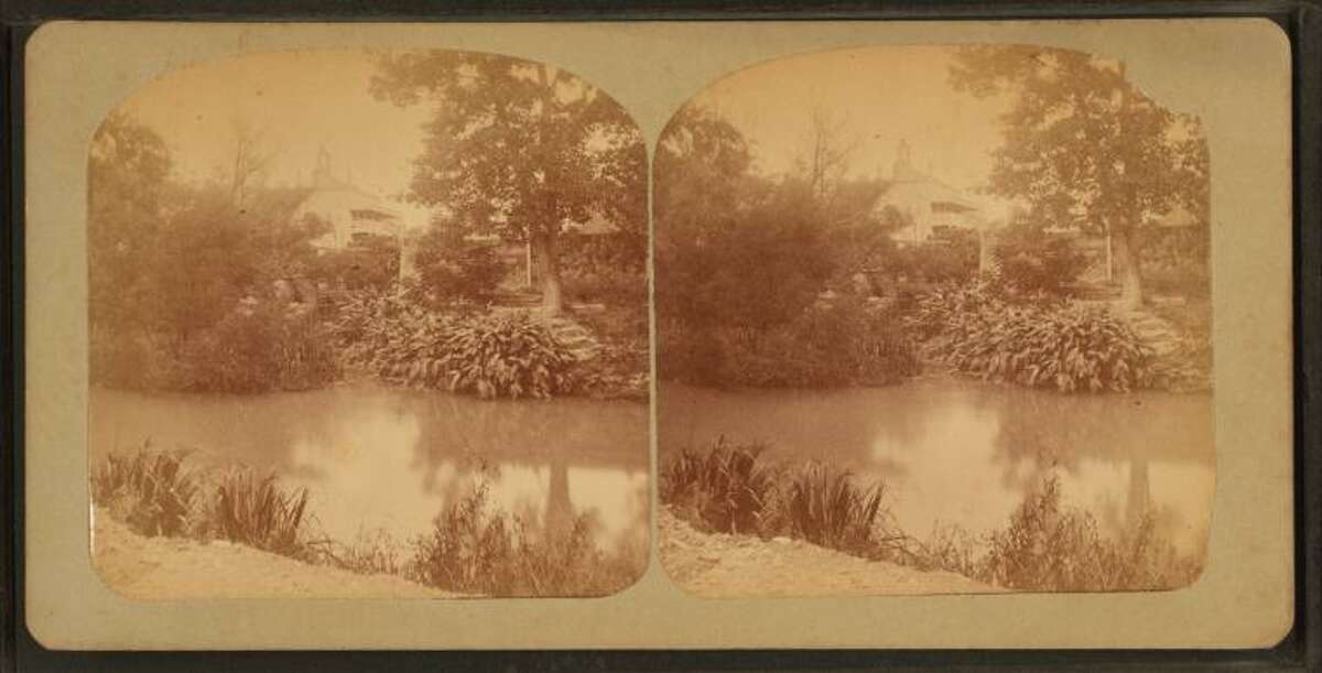San Antonio RiverStereoscopic view, 1876-1879