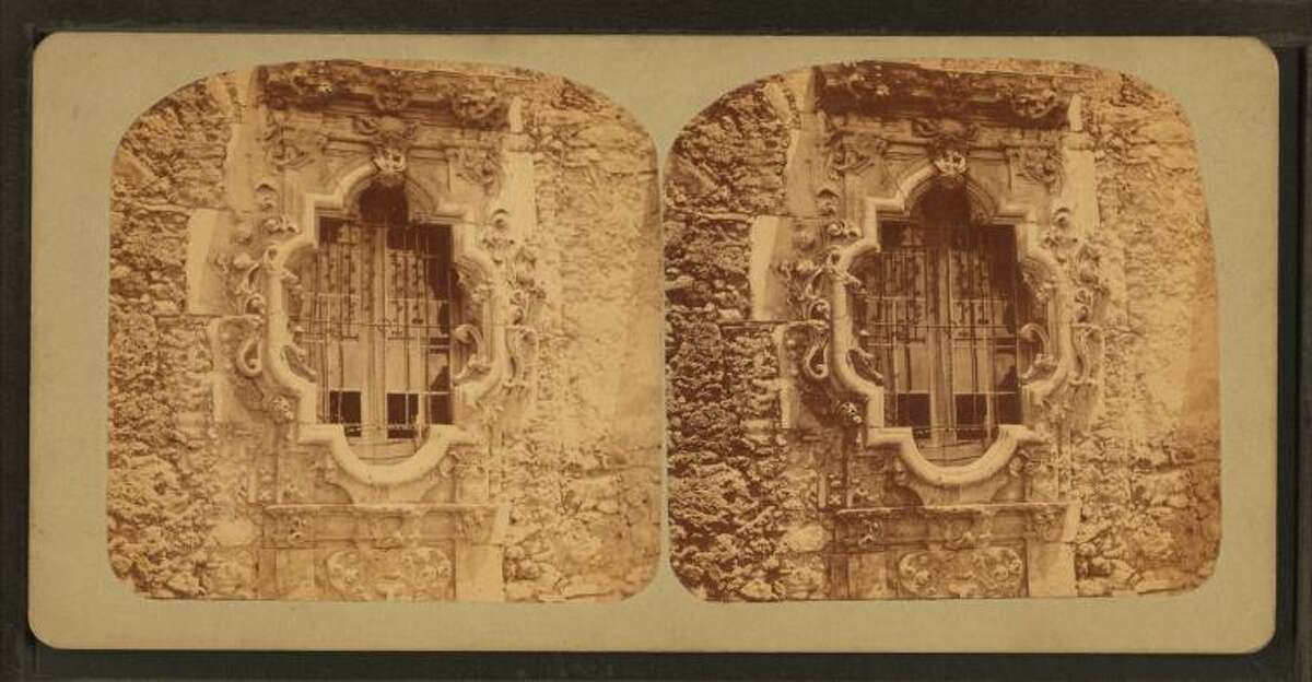Window. Mission San Jose de Aguayo. Stereoscopic view, 1876-1879