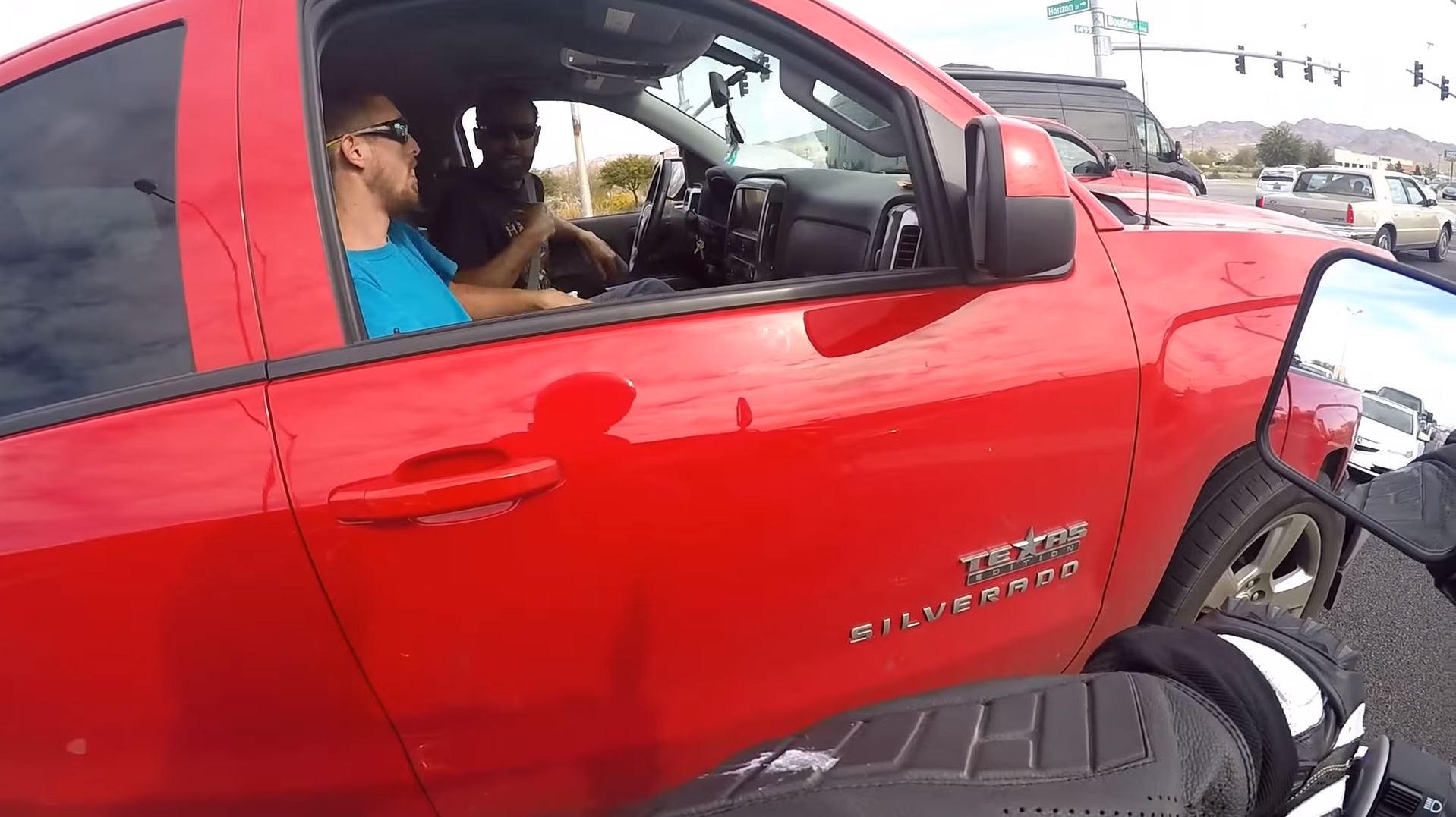 Texas man shown in road rage video pointing gun at Nevada motorcyclist ...