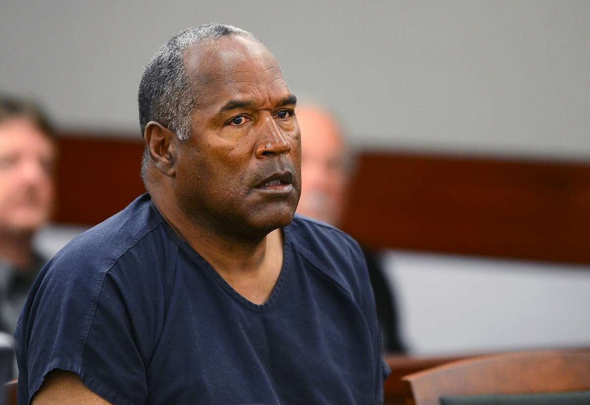 In this May 14, 2013, file photo, O.J. Simpson appears at an evidentiary hearing in Clark County District Court in Las Vegas.