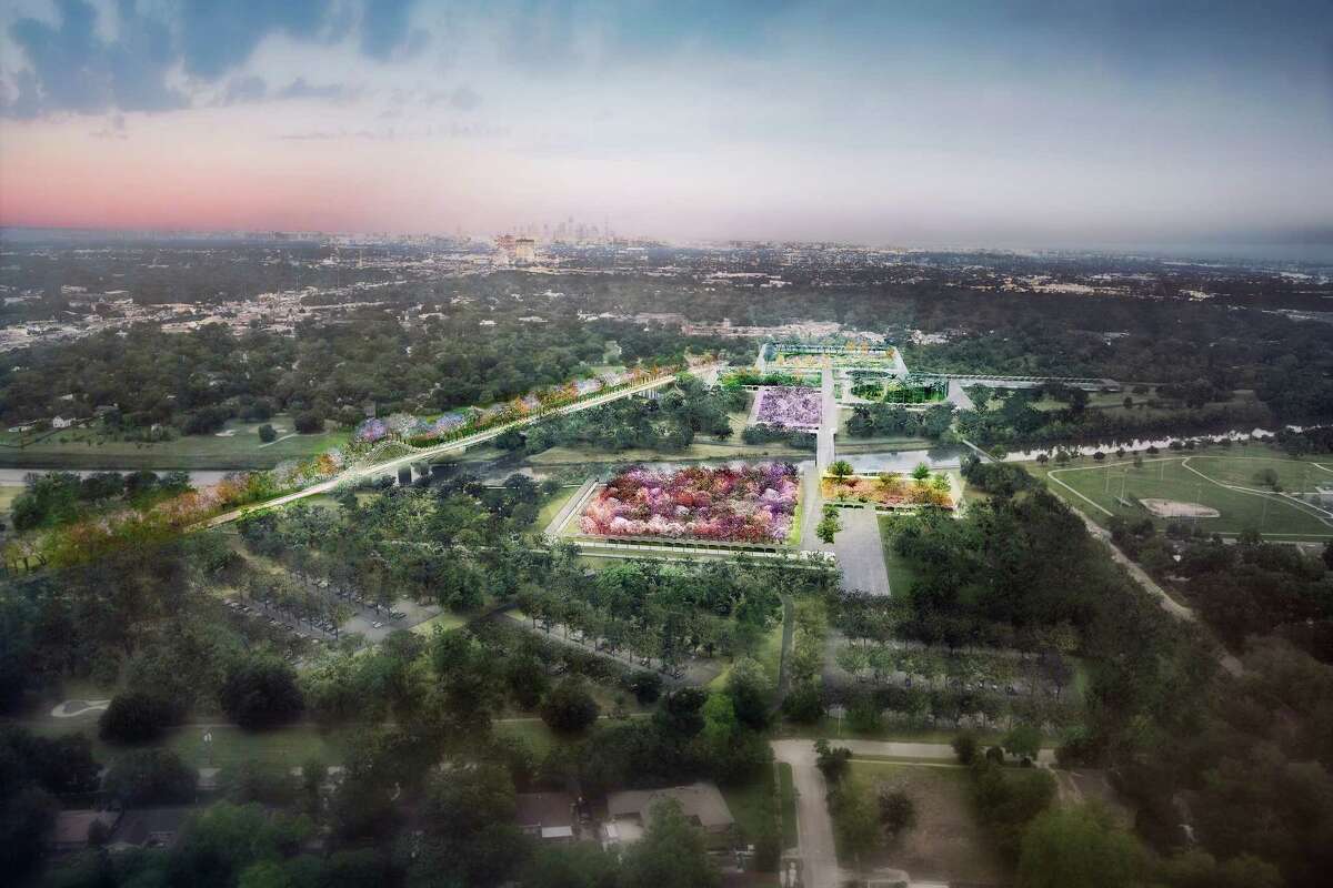 Artist's rendering of the proposed Houston Botanic Garden. (For more artist's renderings of the proposal, scroll through the gallery.)