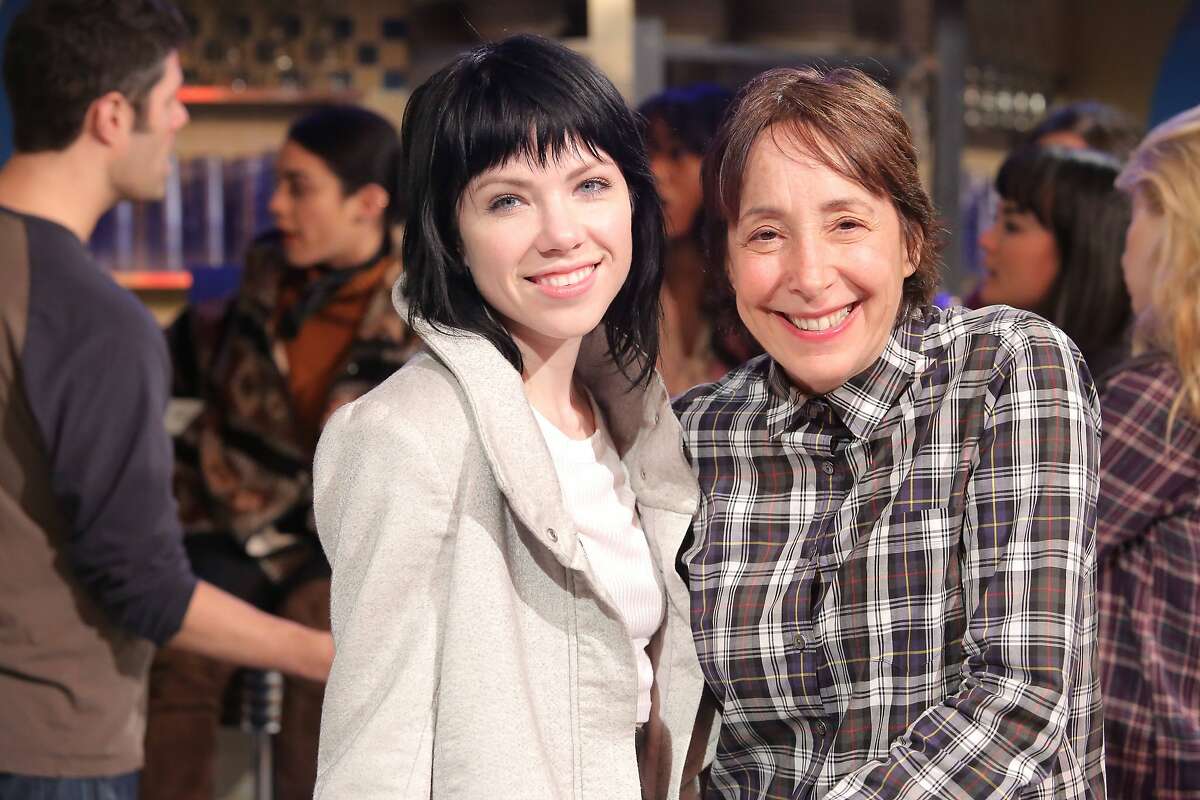 This image released by Fox shows Carly Rae Jepsen, left, and Didi Conn duri...