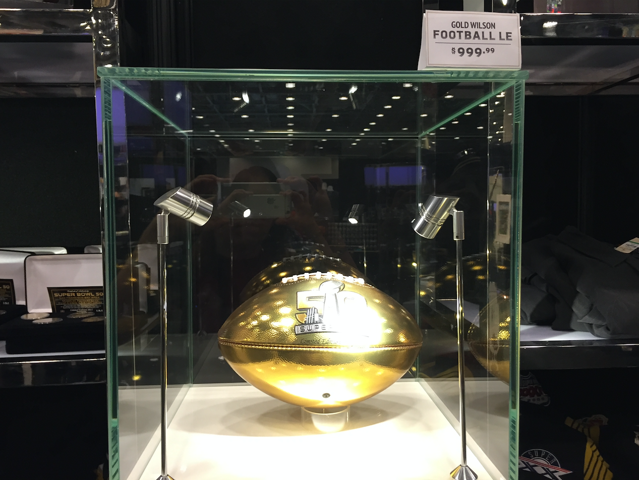 Wilson Denver Broncos Super Bowl 50 Champions Gold Replica Football