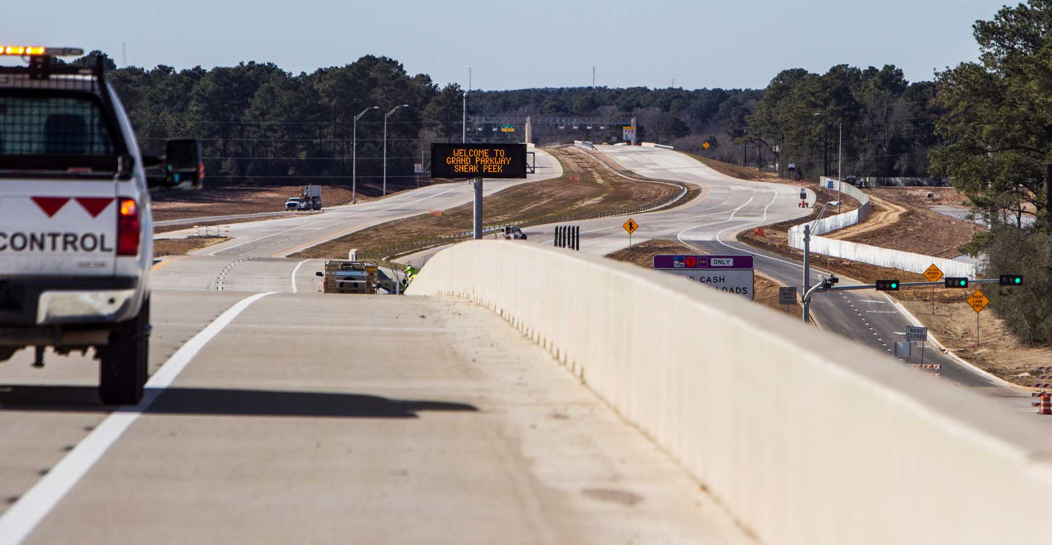 Crews readying Grand Parkway for its debut