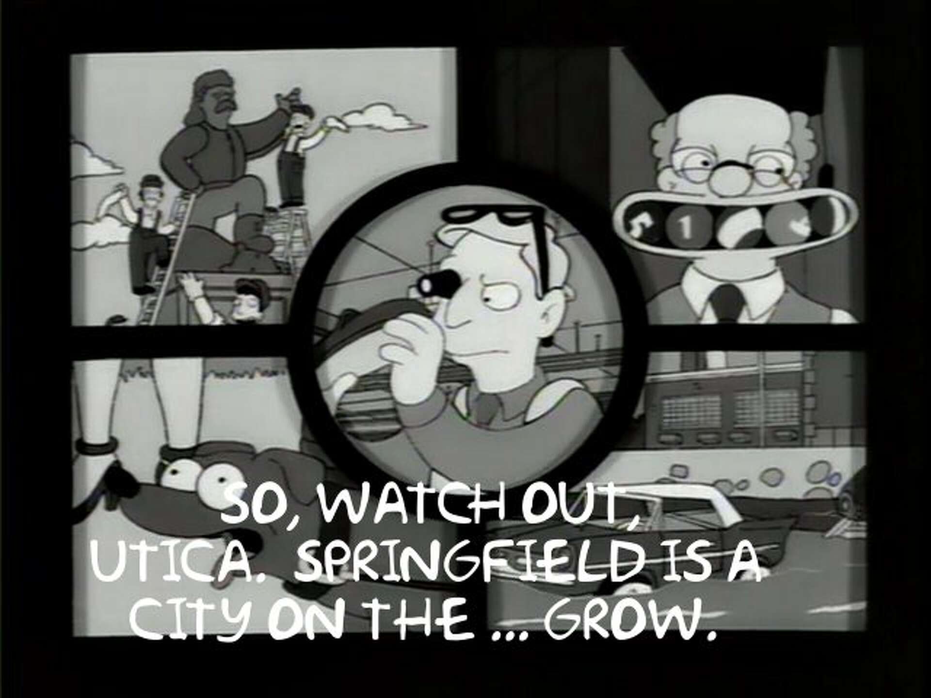 The Simpsons' mock upstate New York