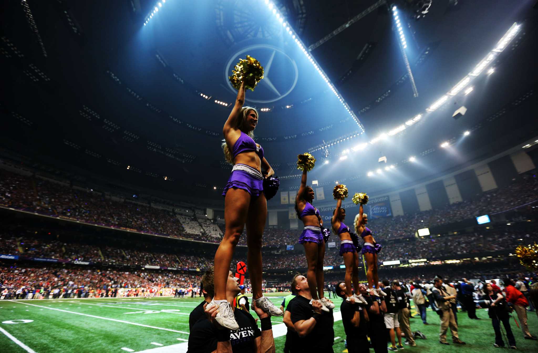 The cheerleaders of Super Bowl XLVII