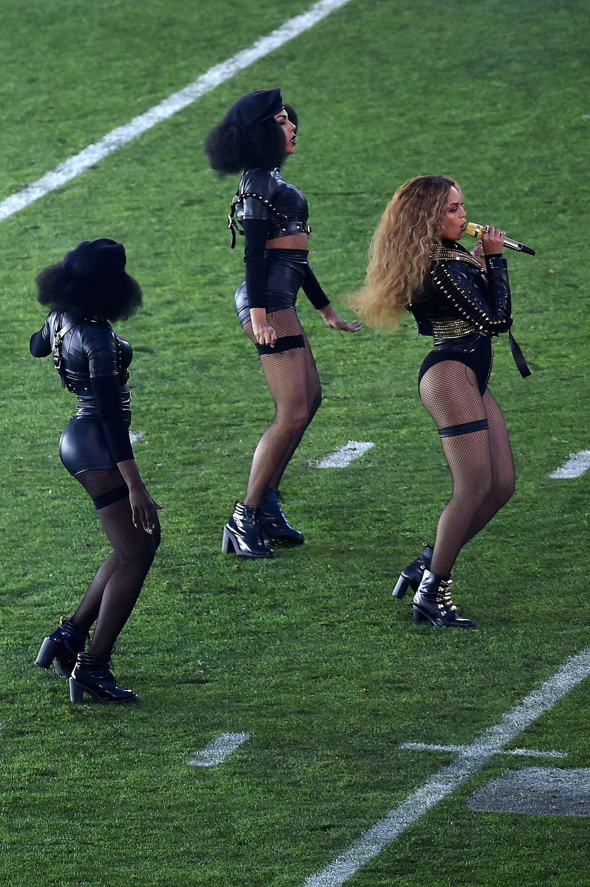 Beyonce performs during the Pepsi Super Bowl 50 Halftime Show at Levi's Stadium on February 7, 2016 in Santa Clara, California. (Photo by Thearon W. Henderson/Getty Images)