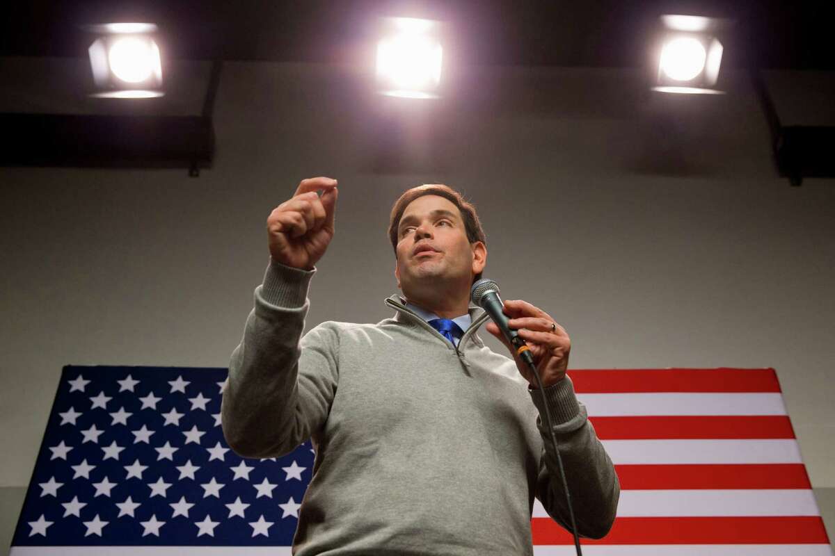 Republican presidential candidate Marco Rubio speaks in Manchester, N.H. A super PAC supporting Rubio has started airing TV ads in Texas.