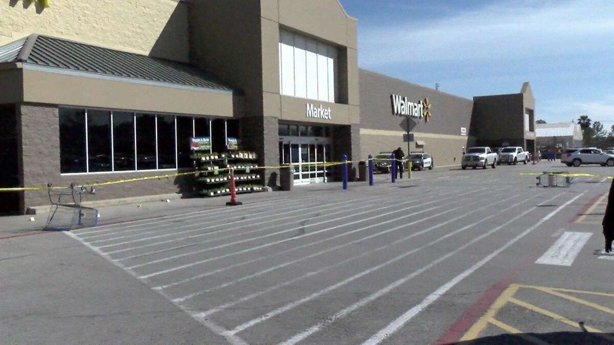 An officer shot and wounded a suspected shoplifter in the parking lot of a Wal-Mart store in Conroe on Monday.