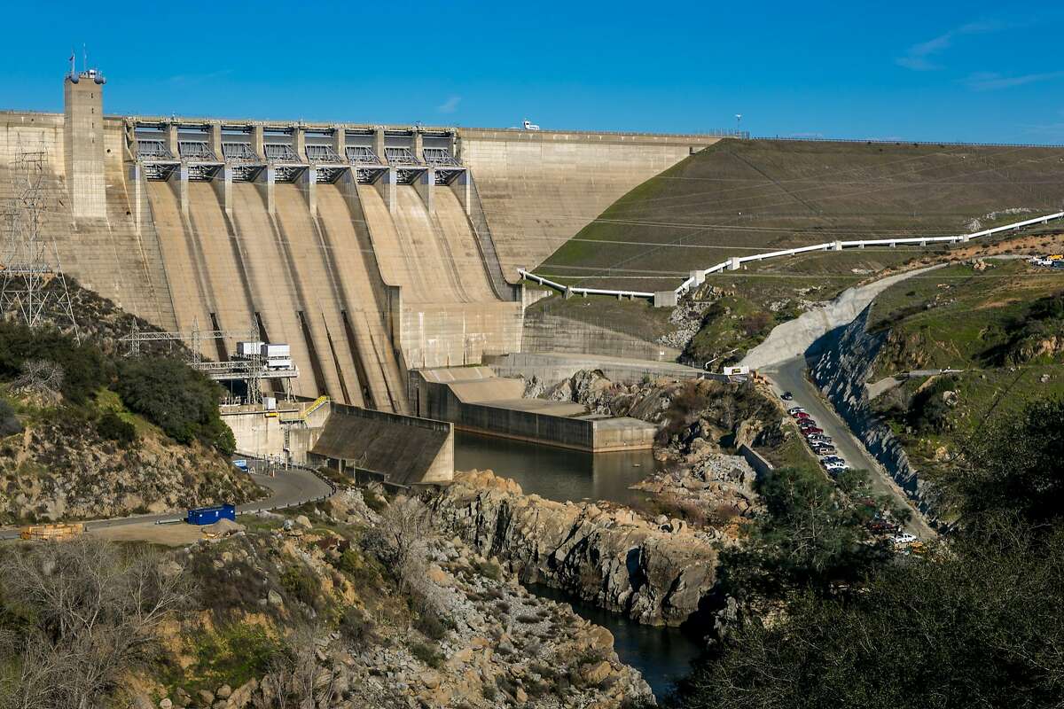FOLSOM, CA - JANUARY 28: The dam at Folsom Lake is viewed on January 28, 2015 in Folsom, California. Located just east of downtown Sacramento, this city of 78,000 people is home to Folsom Prison, Intel, and Folsom Lake State Recreational Park. (Photo by George Rose/Getty Images)
