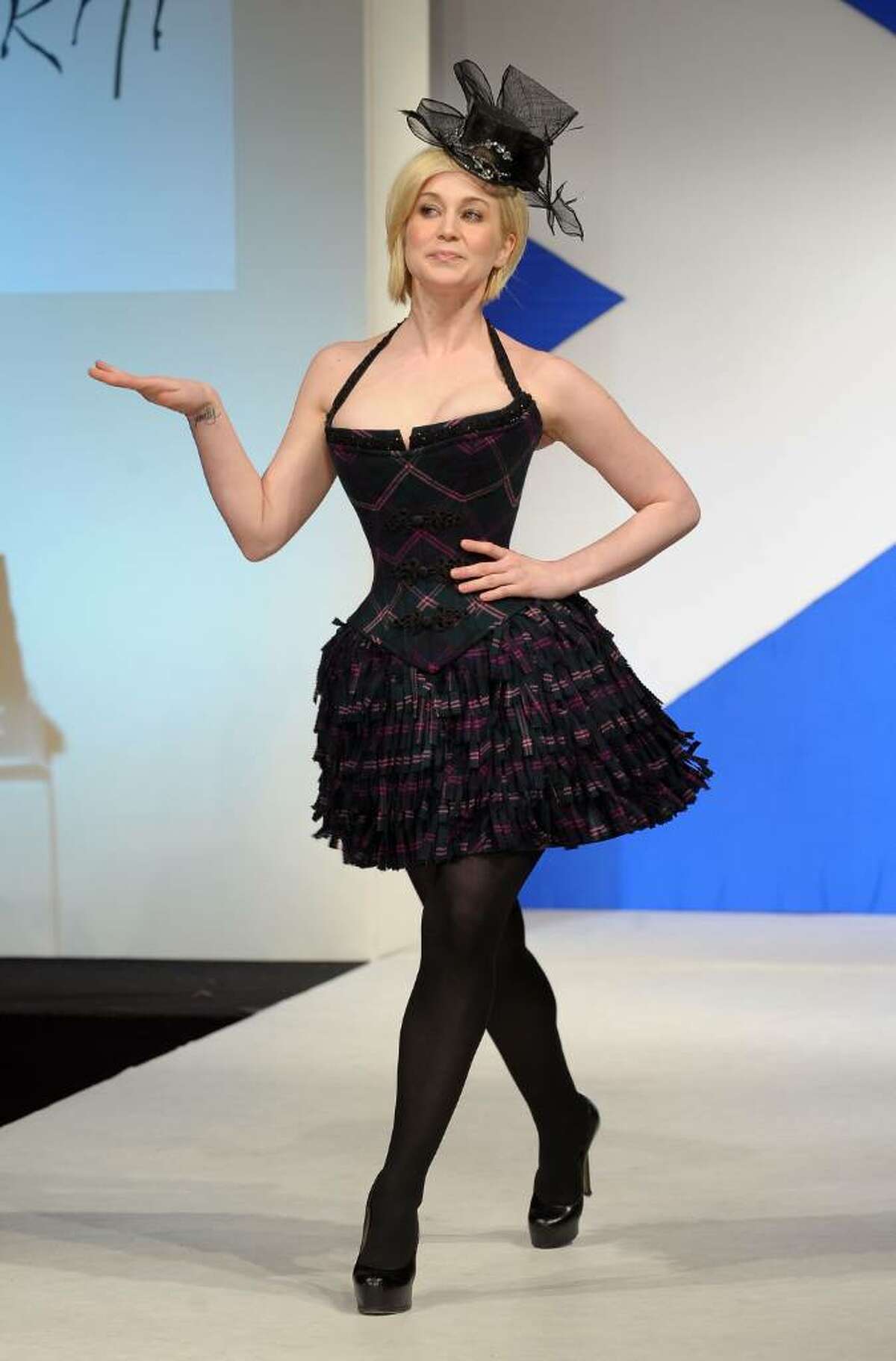 NEW YORK - APRIL 05: Singer Kellie Pickler walks the runway at the 8th annual "Dressed To Kilt" Charity Fashion Show presented by Glenfiddich at M2 Ultra Lounge on April 5, 2010 in New York City. (Photo by Andrew H. Walker/Getty Images) *** Local Caption *** Kellie Pickler