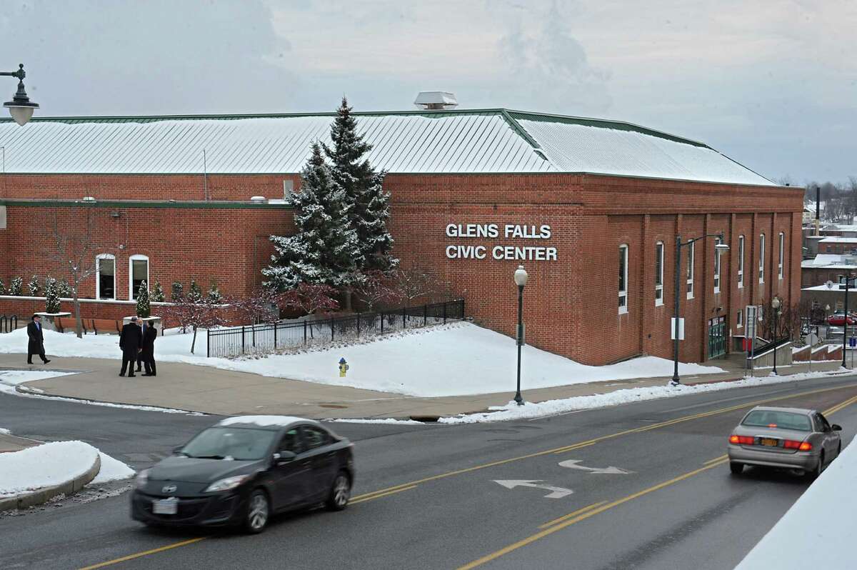 Exterior of the Glens Falls Civic Center on Tuesday, Feb. 9, 2016 in Glens Falls, N.Y. Lieutenant Governor Kathy Hochul announced New York State will be investing $2 million for improvements for the Civic Center. (Lori Van Buren / Times Union)
