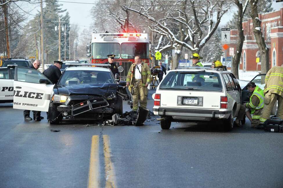 Driver, 97, injured in collision with Saratoga Springs cop car