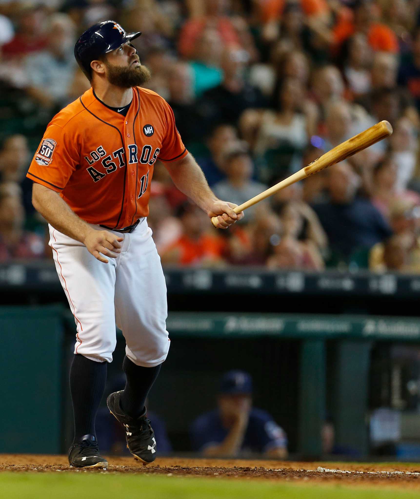 Evan Gattis, sticking with adjusted swing, finally shows signs of breaking  out - The Athletic