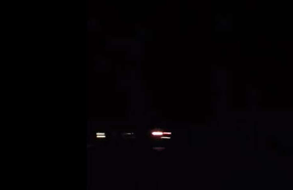 A Kilgore woman recorded video of a strange blinking light that stopped when cars went by, Dec. 19, 2015. (Screen shot via MUFON)