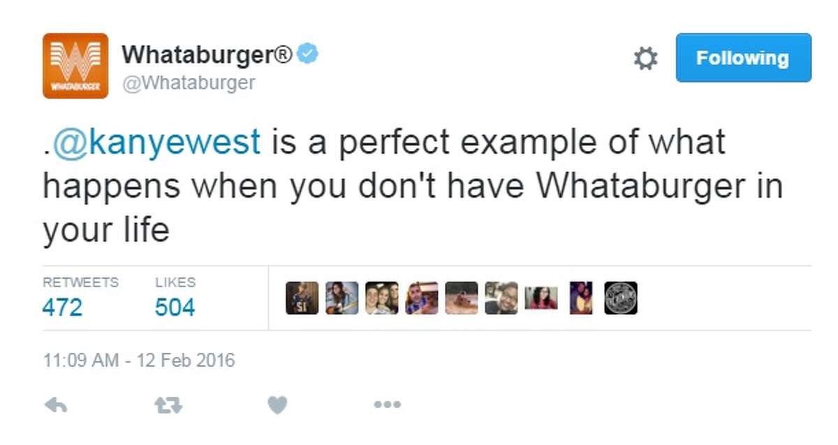 Kanye West may find his latest Twitter beef with Whataburger, pun intended.