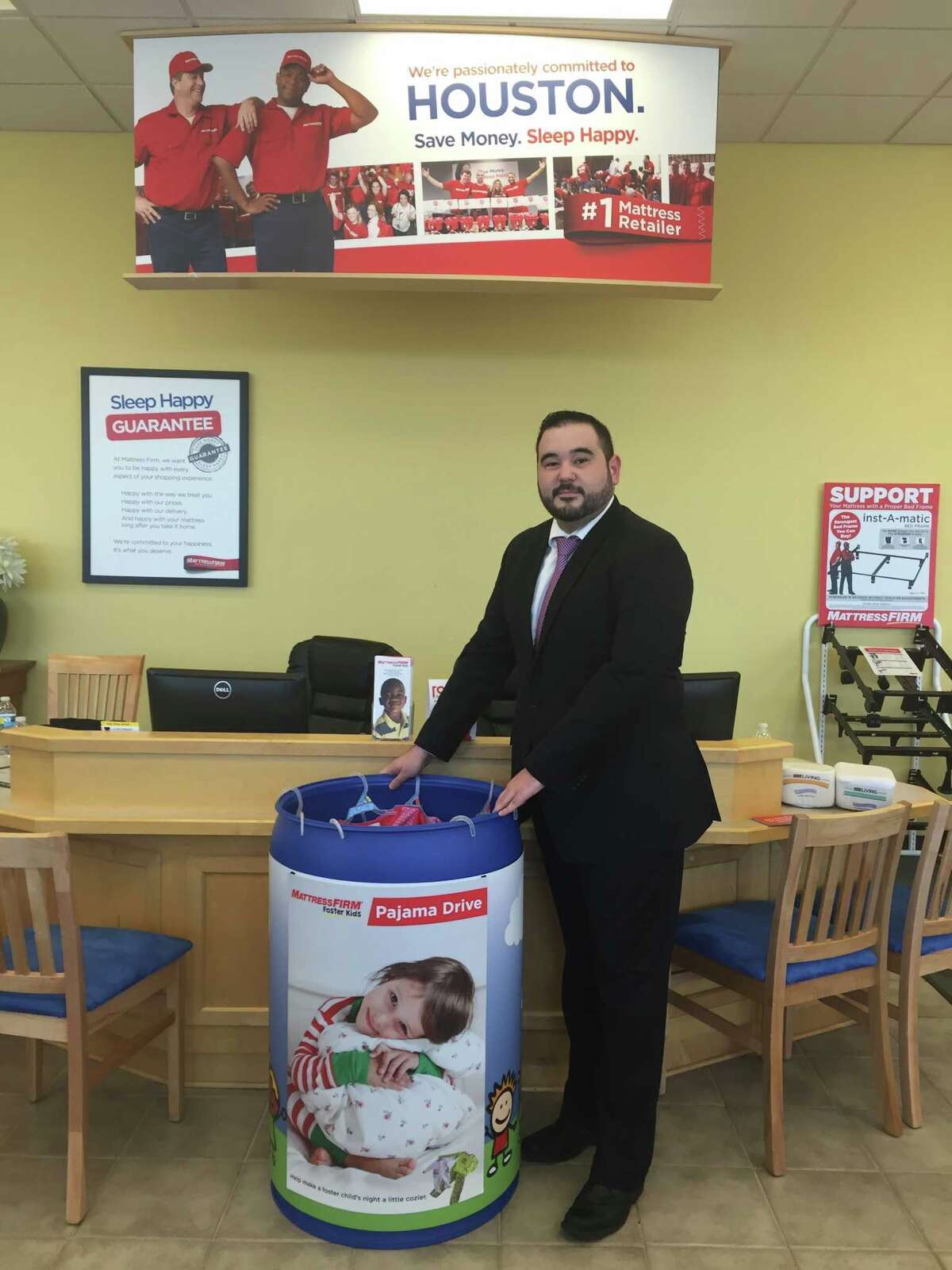 Mattress Firm collects PJs for foster children