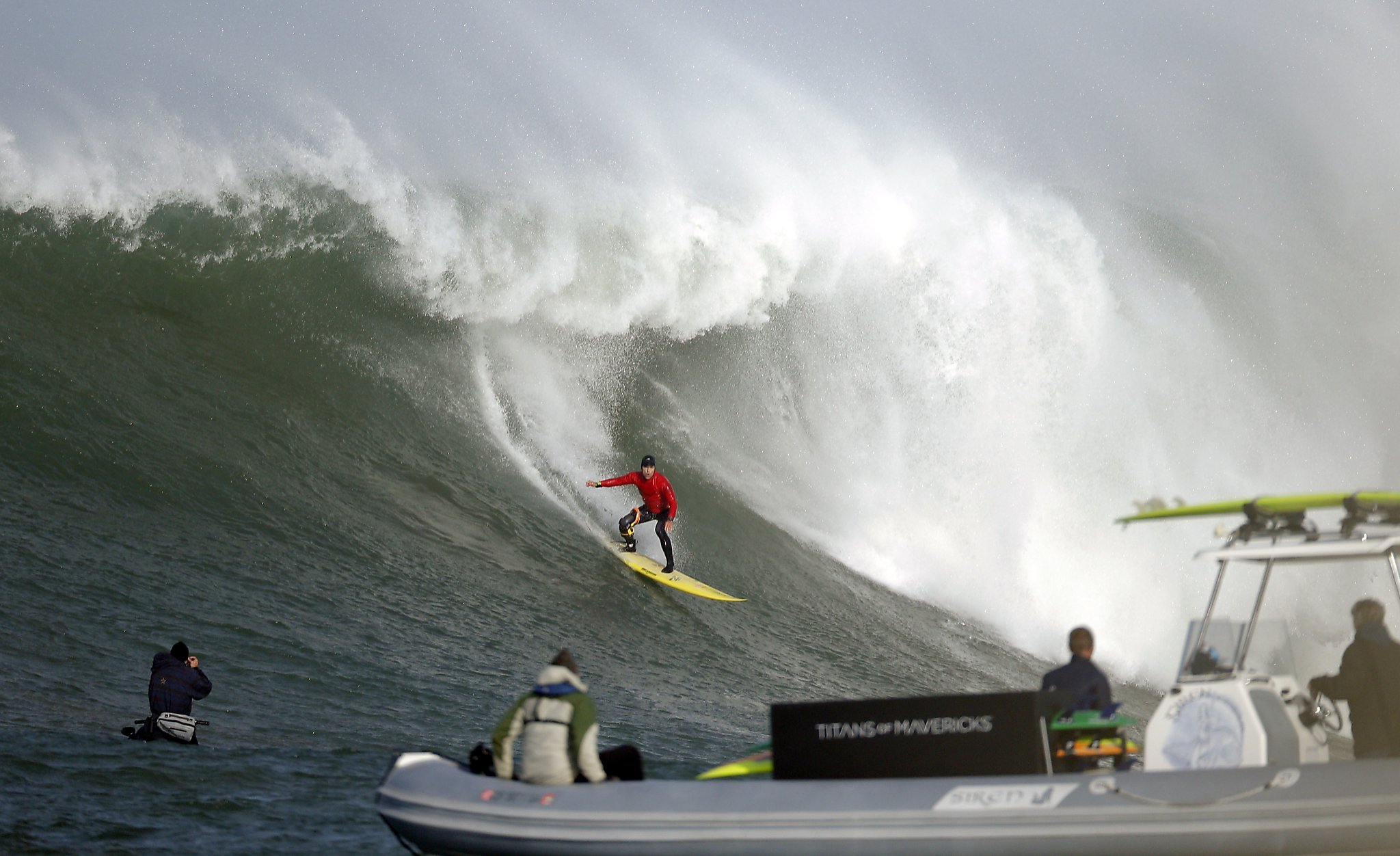 Great white shark, Tough Guy, 'lurking' at Mavericks surf spot