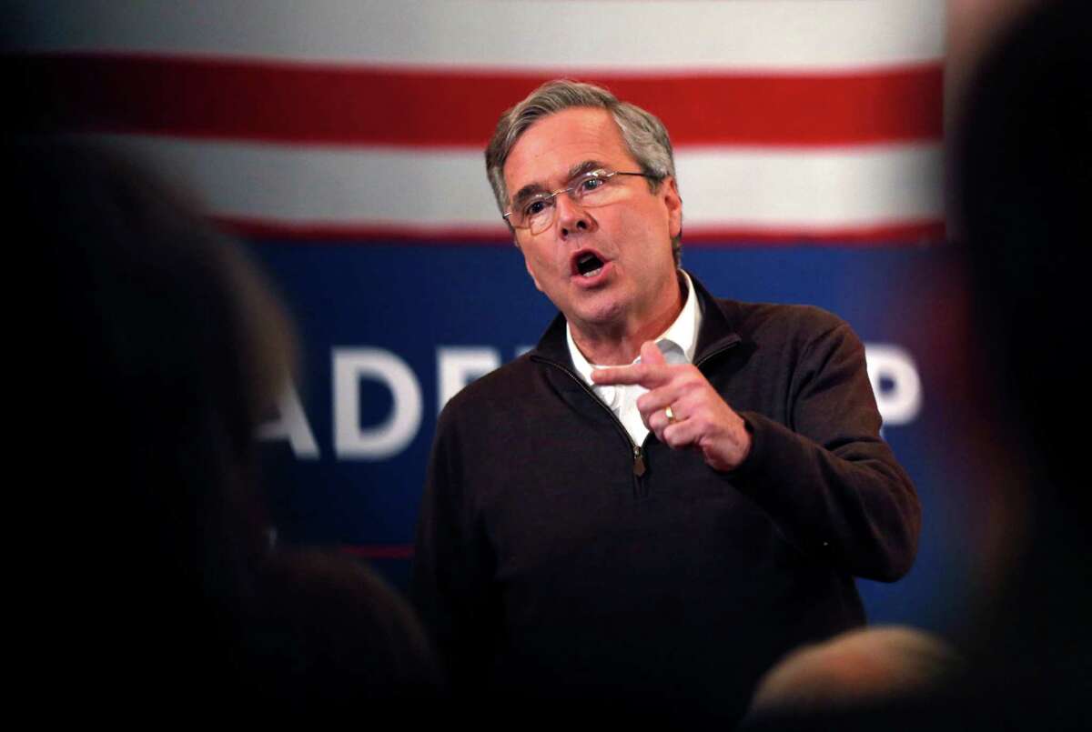 Republican presidential candidate, former Florida Gov. Jeb Bush, speaks at a campaign event, Monday, Feb. 8, 2016, in Portsmouth, N.H. (AP Photo/Robert F. Bukaty)