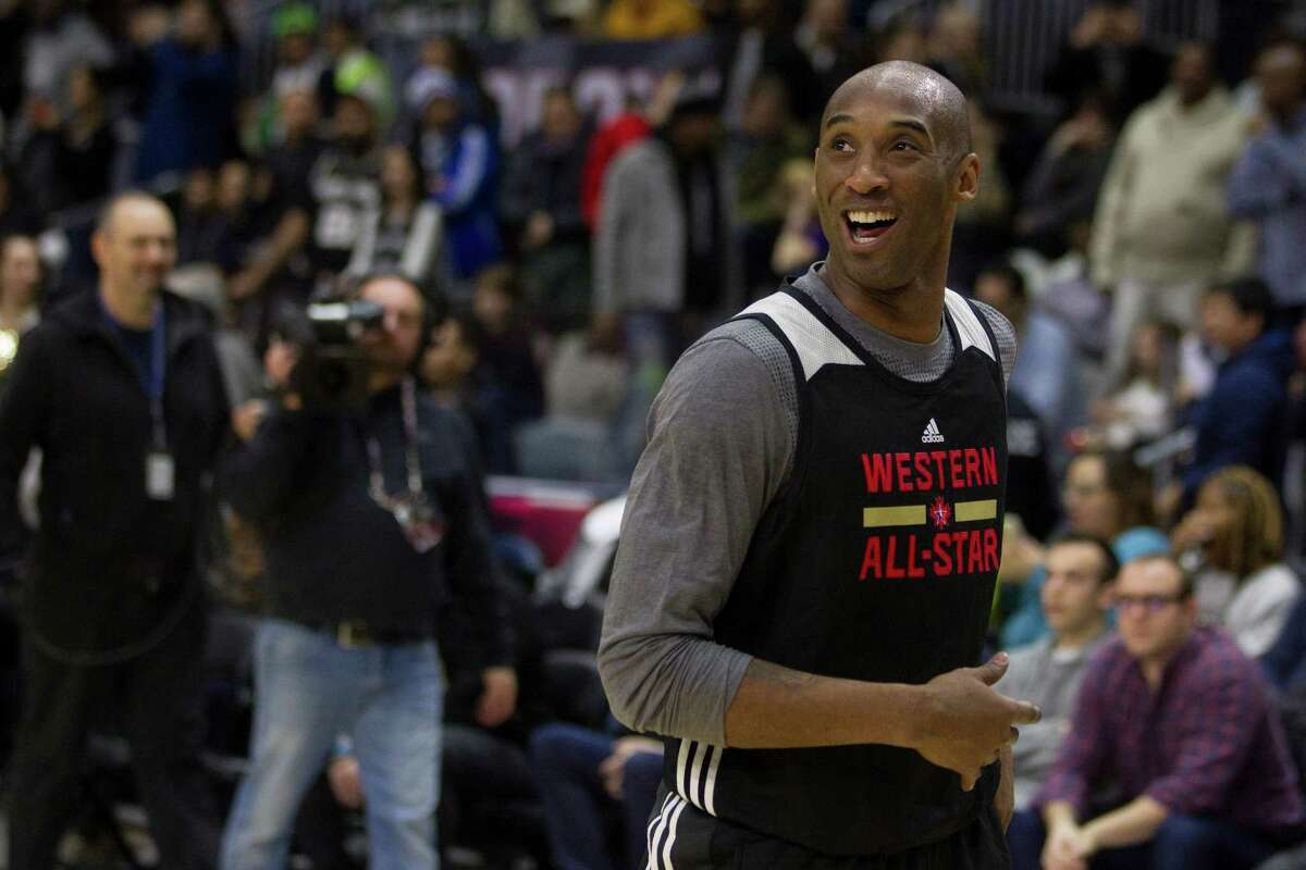 Western Conference's Kobe Bryant, of the Los Angeles Lakers, takes part in practice at the NBA All-Star Game in Toronto on Saturday, Feb. 13, 2016. (Chris Young/The Canadian Press via AP) MANDATORY CREDIT