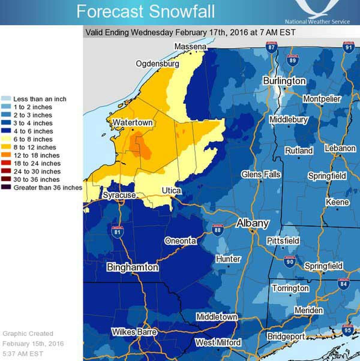 Ice, snow and then a jump in temperature