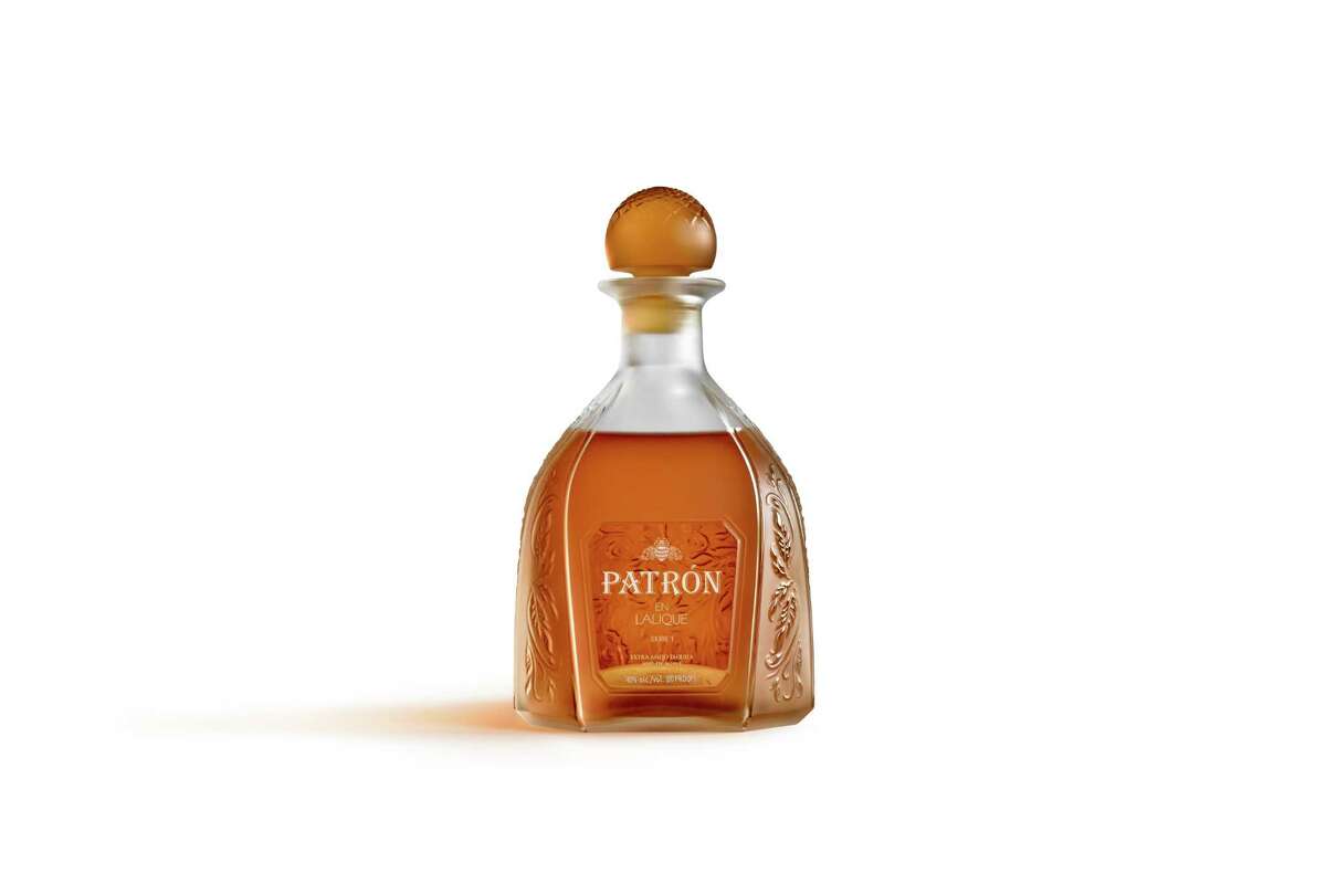 Patron en Lalique; Serie 1 is a first-of-its-kind collaboration between Patron tequila of Mexico and Lalique of Fance. The extra anejo tequila is housed in a limited-edition crystal decanter made by Lalique. Only 500 were made. Its suggested retail price is $7,500.
