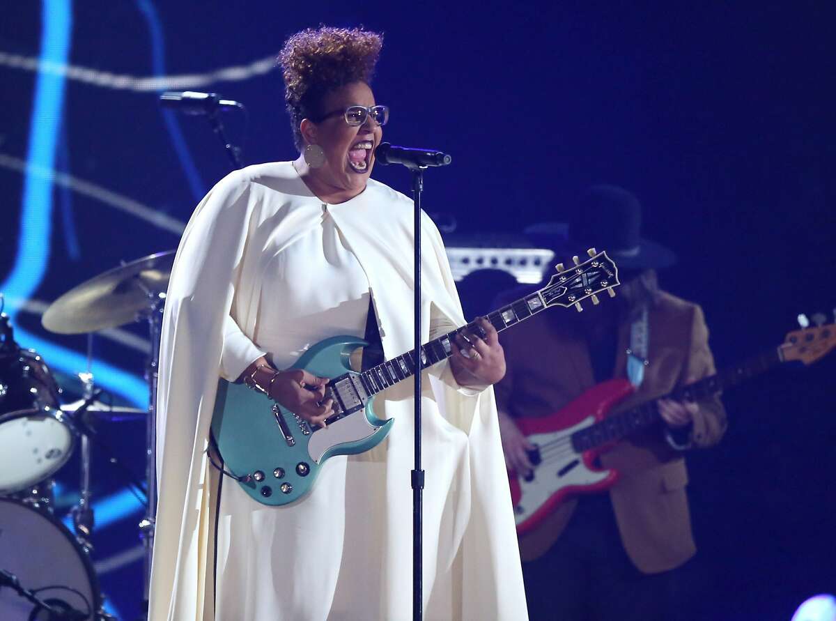 Brittany Howard of Alabama Shakes performs at the 58th annual Grammy Awards on Monday, Feb. 15, 2016, in Los Angeles. (Photo by Matt Sayles/Invision/AP)