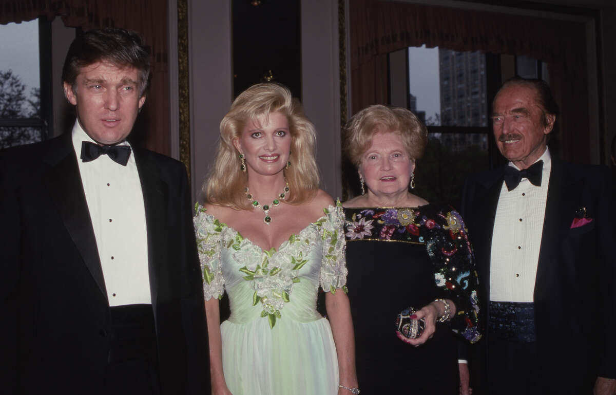 Donald Trump, Ivana Trump, Mary Trump and Fred Trump in 1987 at The Plaza Hotel in New York City.