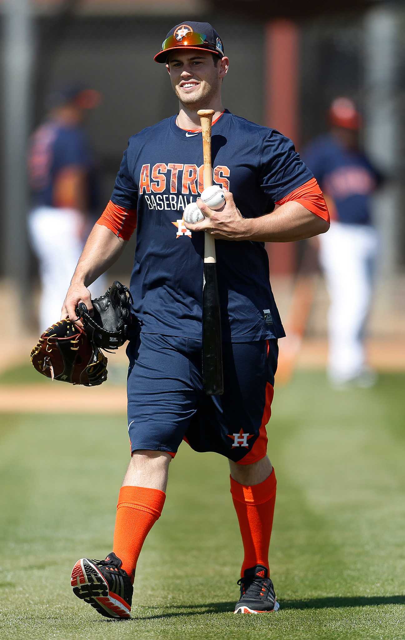 Astros Preston Tucker reminds everyone he played first base at