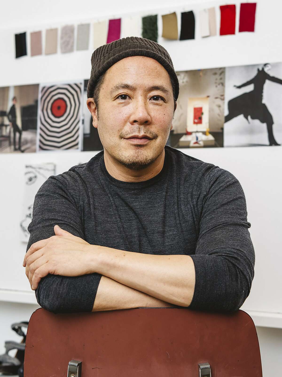 February 15, 2016: New York City, NY - Derek Lam in his office at the brand's headquarters in New York City.