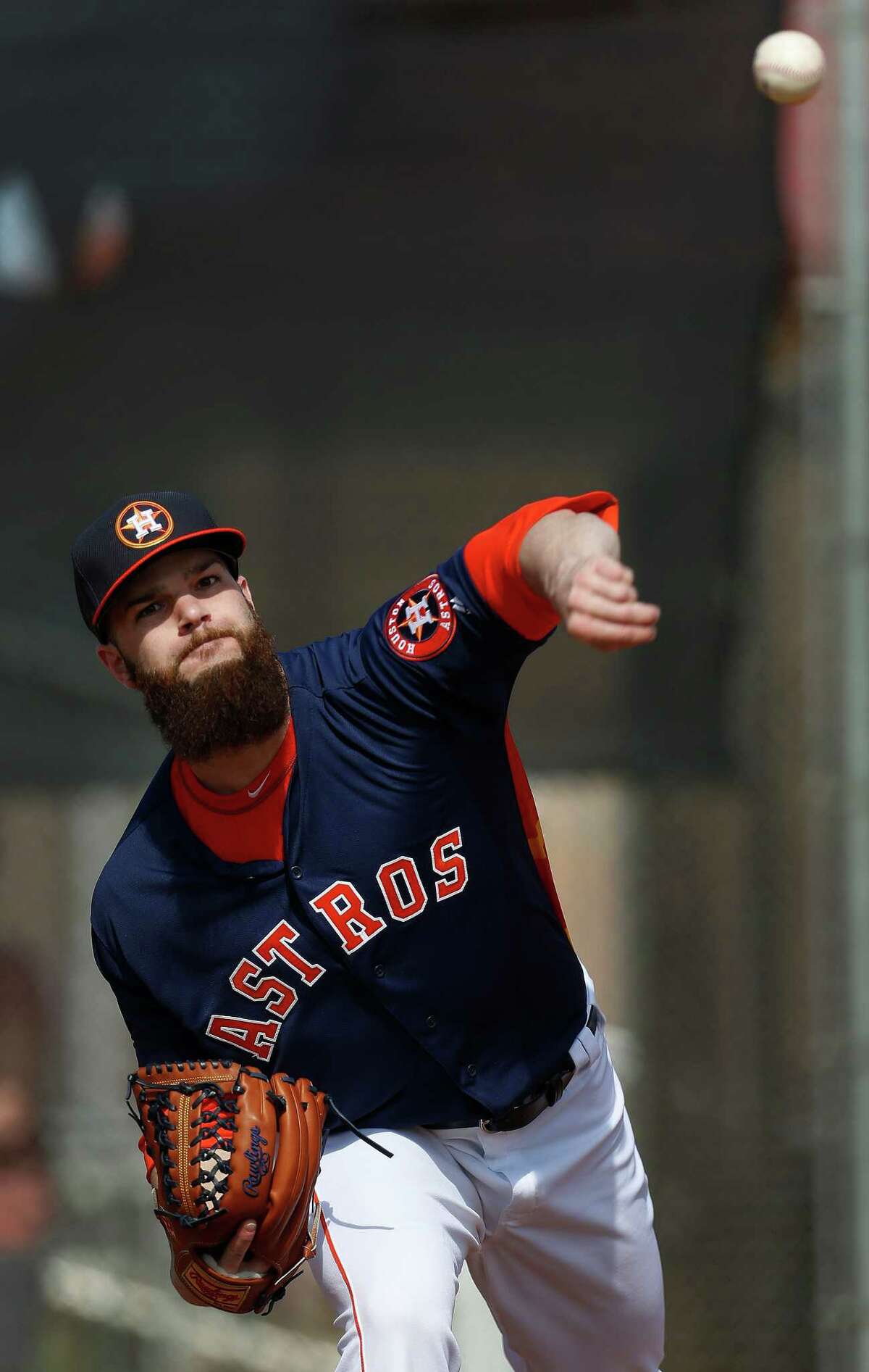 Astros pitcher Dallas Keuchel won't be shaving his trademark beard during the season, but he says he has thought about shaving it as a way to raise money for charity in the future. "When the right opportunity comes, it'll come off," he said.