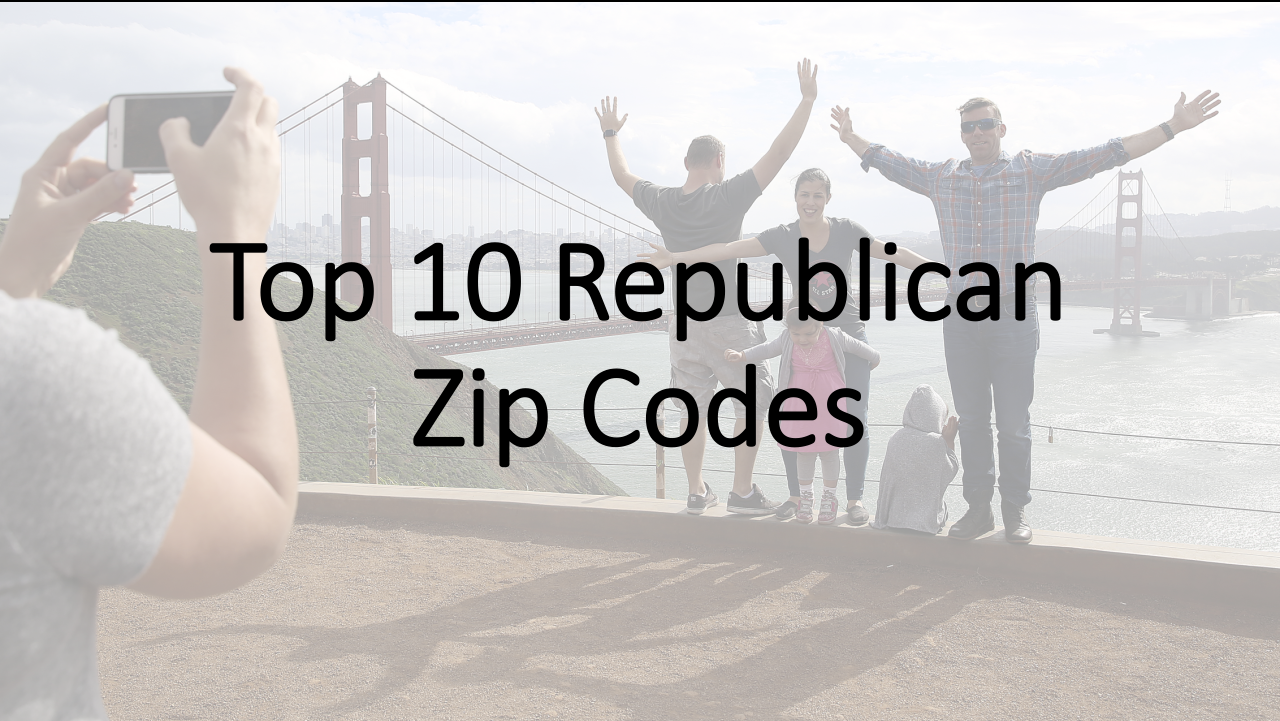 Top Republican and Democratic zip codes in the Bay Area