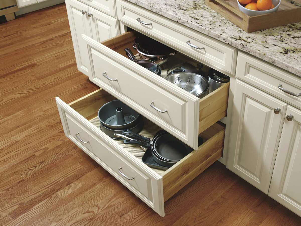 Kitchen cabinet innovations help organize and de-clutter