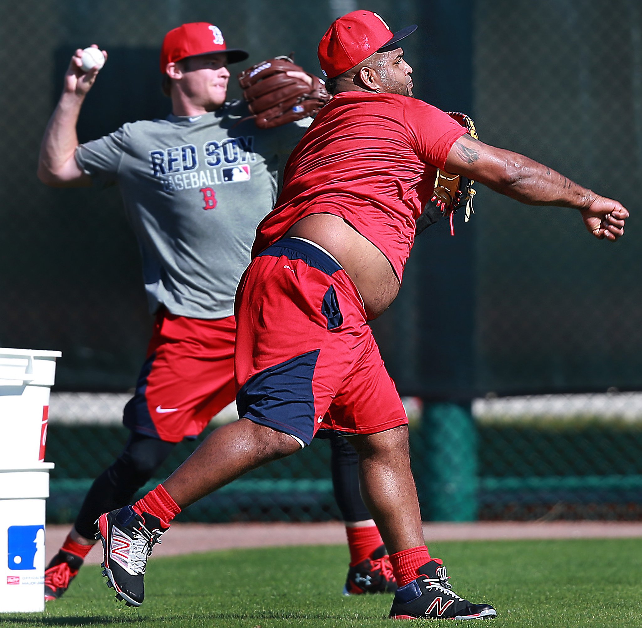 Pablo Sandoval's belt gives up during an at-bat