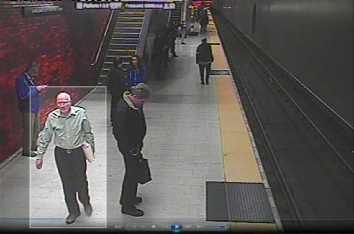 The family of missing Alameda resident John Beck released this BART surveillance photo, saying it shows Beck preparing to board a train at the 12th Street station in downtown Oakland on Feb. 9, 2016.