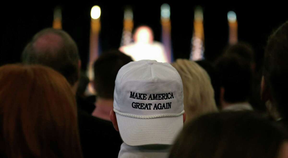 Hat Theft After taking a peer's "Make America Great Again" hat in September 2017, a University of California Riverside was charged with misdemeanor grand theft, NBC4 reported. Pictured: A supporter wears a "Make America Great Again" cap during a campaign stop for Republican presidential candidate Donald Trump at Exeter Town Hall in Exeter, N.H., Thursday, Feb. 4, 2016. (AP Photo/Charles Krupa)