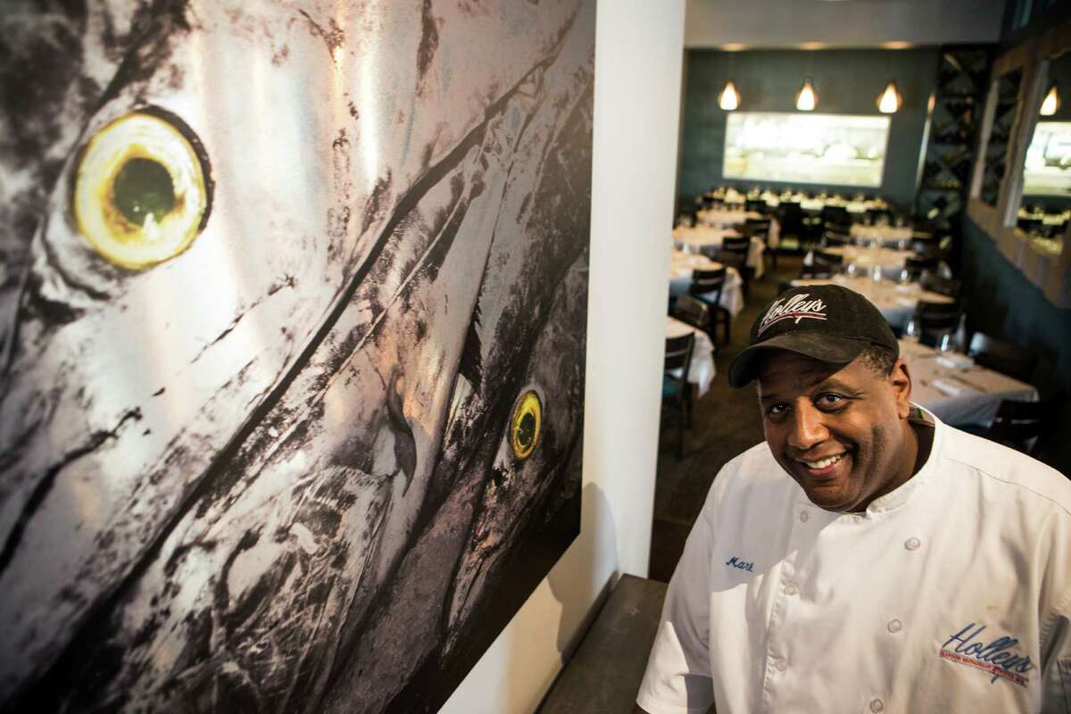 Mark Holley, executive chef, poses for a portrait at Holley's Seafood Restaurant & Oyster Bar.