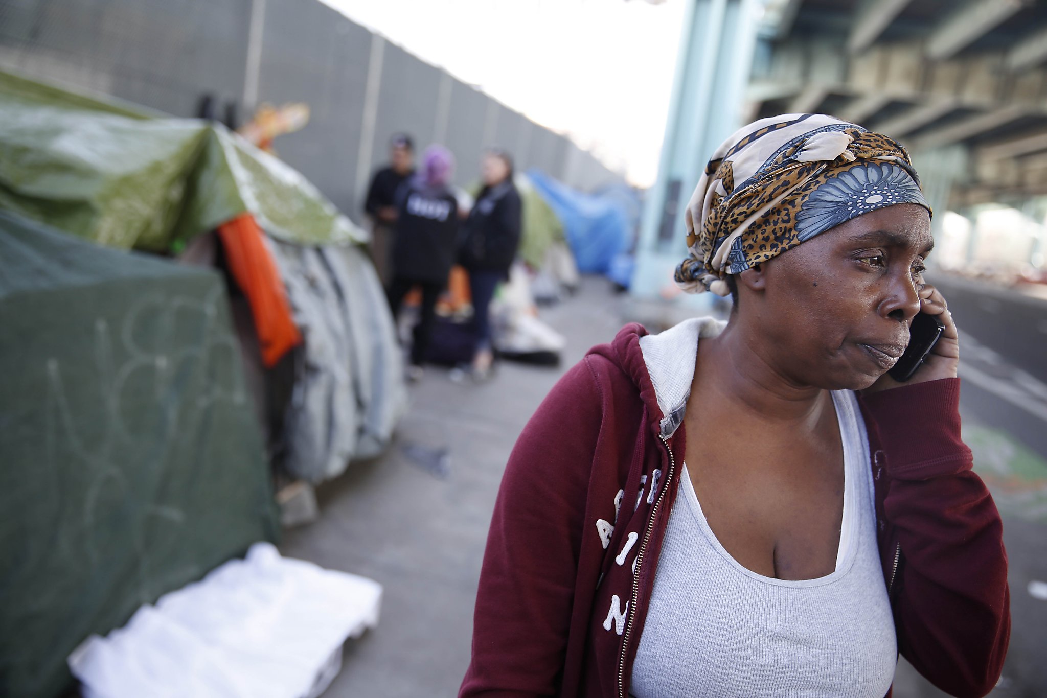Tent dwellers leaving Division Street as deadline looms