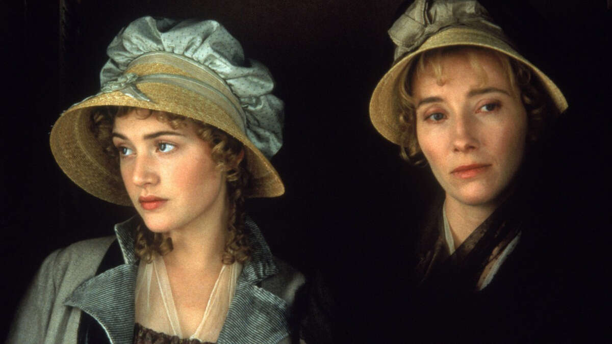 Kate Winslet, left, and Emma Thompson in "Sense and Sensibility." No stranger to literary adaptations, Academy Award-winning actress Thompson wrote her own version of the Jane Austen novel, nabbing a second Oscar, and becoming the only woman to win in both actress and screenplay categories. (Columbia Pictures)